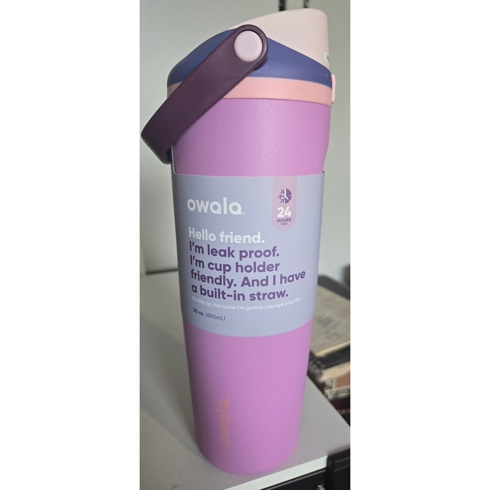 Owala FreeSip 30oz Insulated Stainless Steel Water Bottle Pretty in Purple NEW